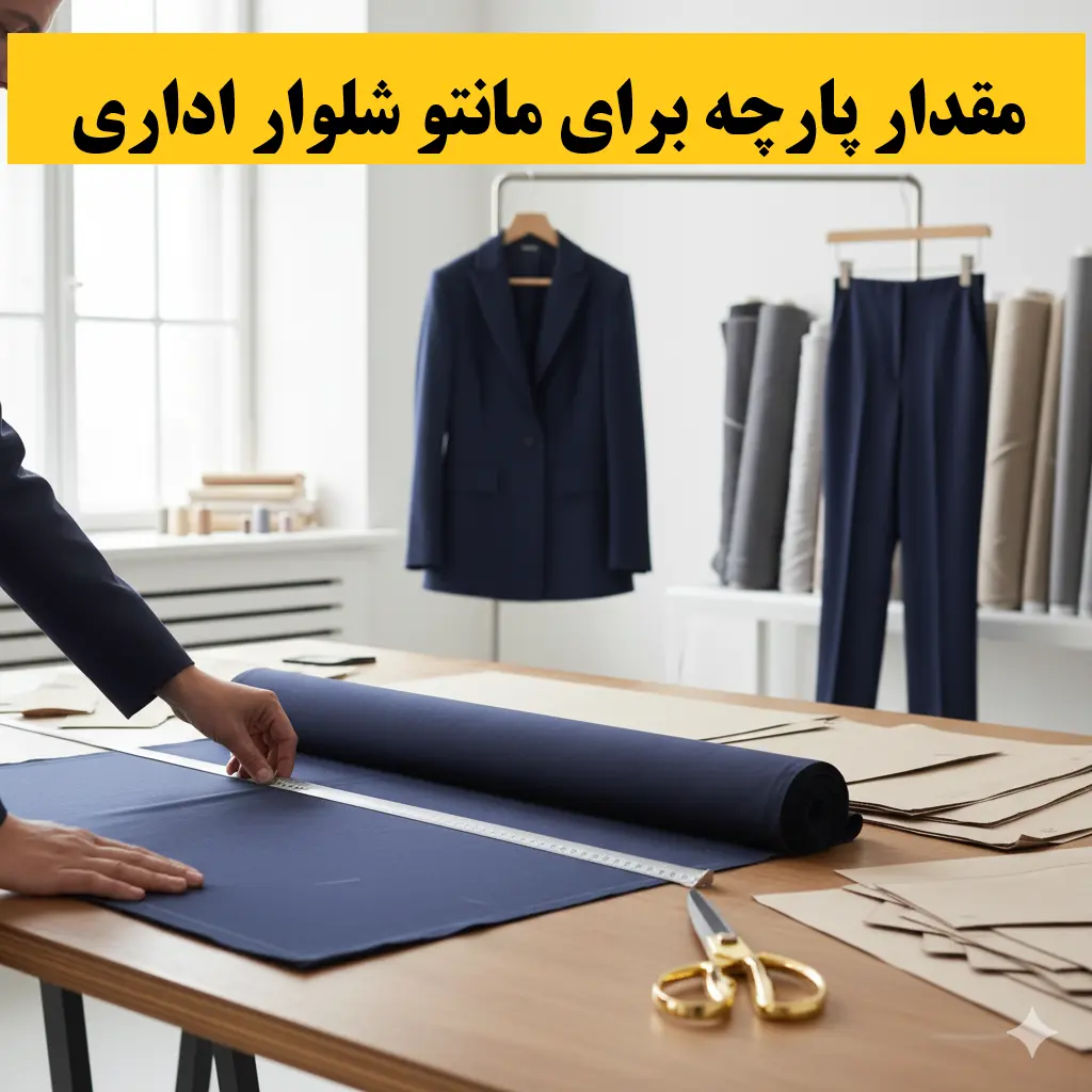 مقدار پارچه برای مانتو شلوار اداری